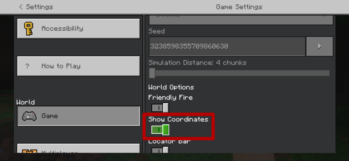 Coordinates Display