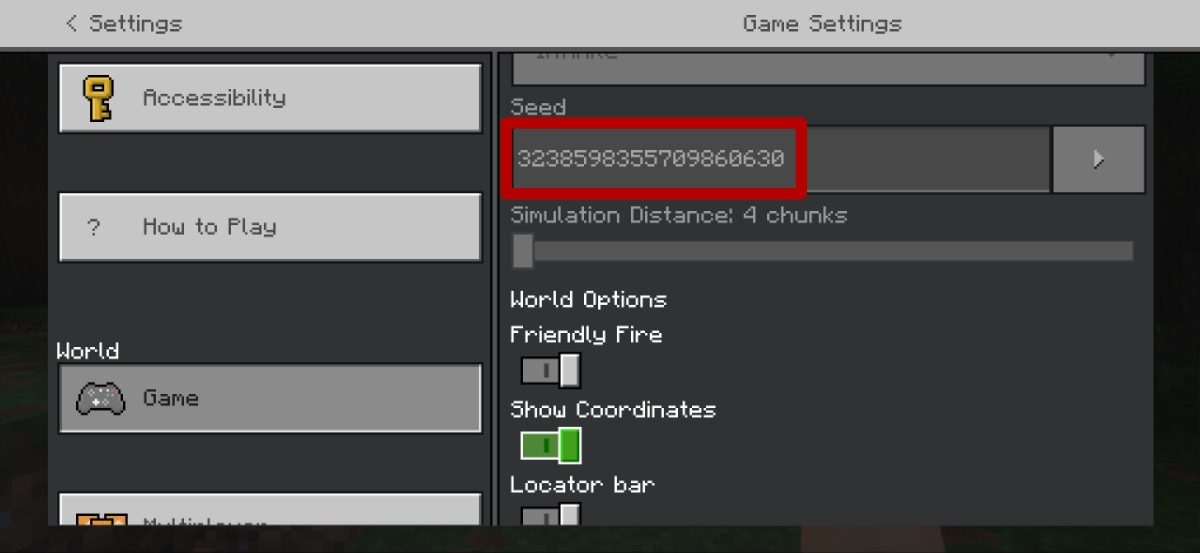 World Seed Screenshot